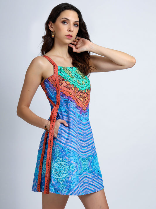 Veil Open Strap Dress