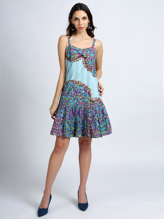 Radiant Life Pleated Strap Dress