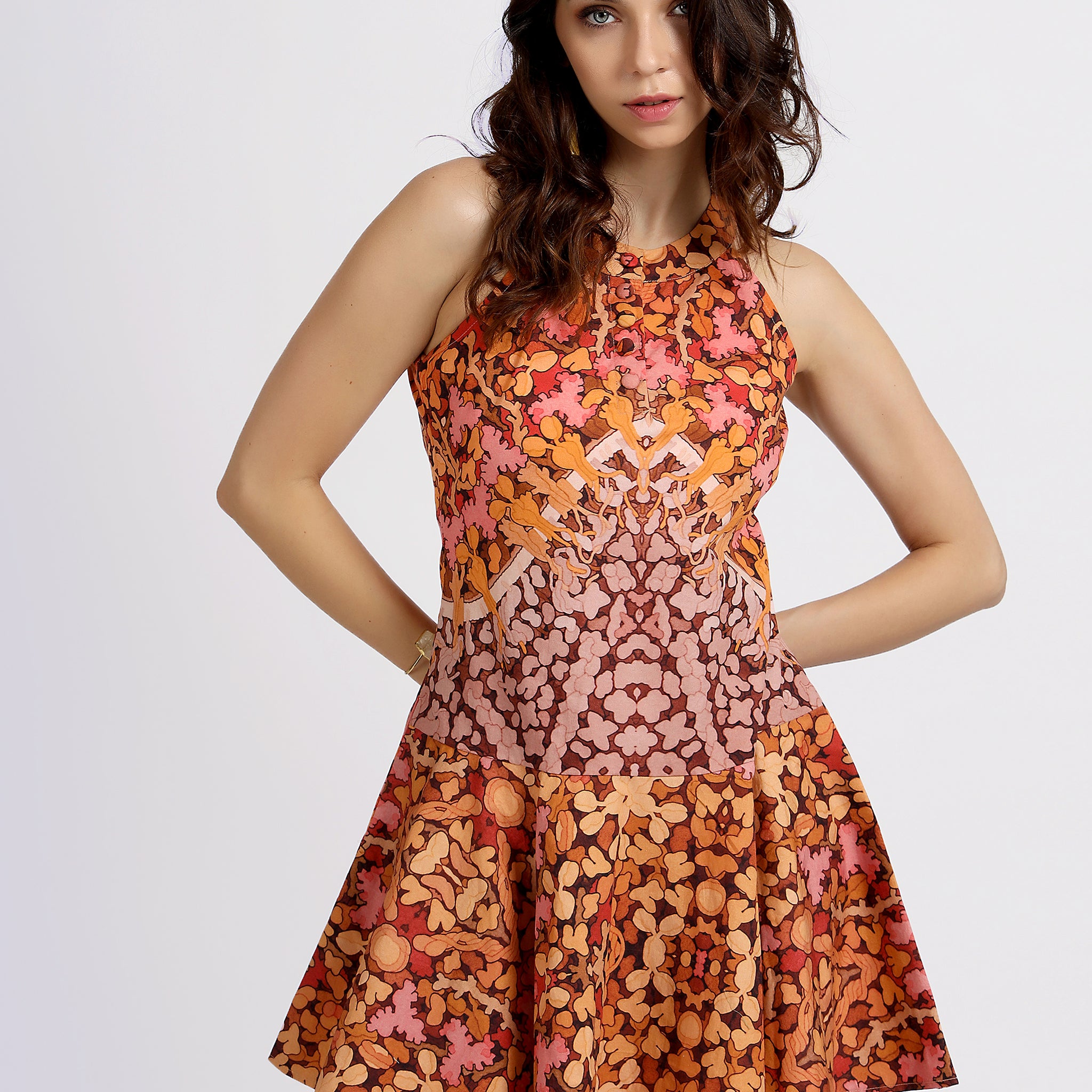 Serene Armour Flared Dress