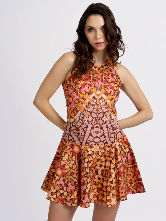 Serene Armour Flared Dress