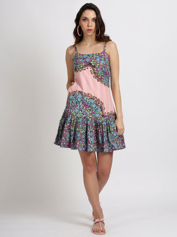 Unfolded Beauty Pleated Strap Dress