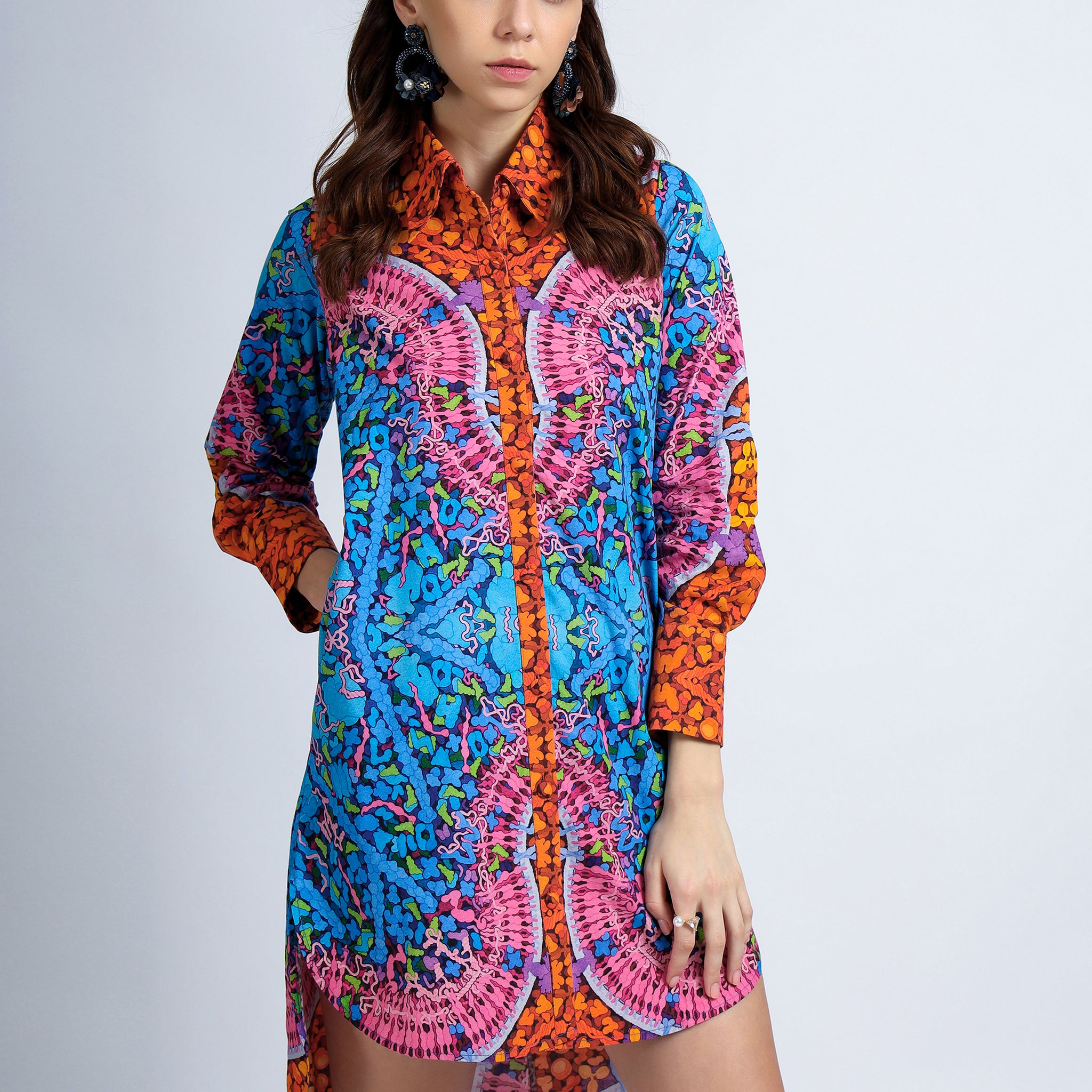 Code Weaver Shirt Dress