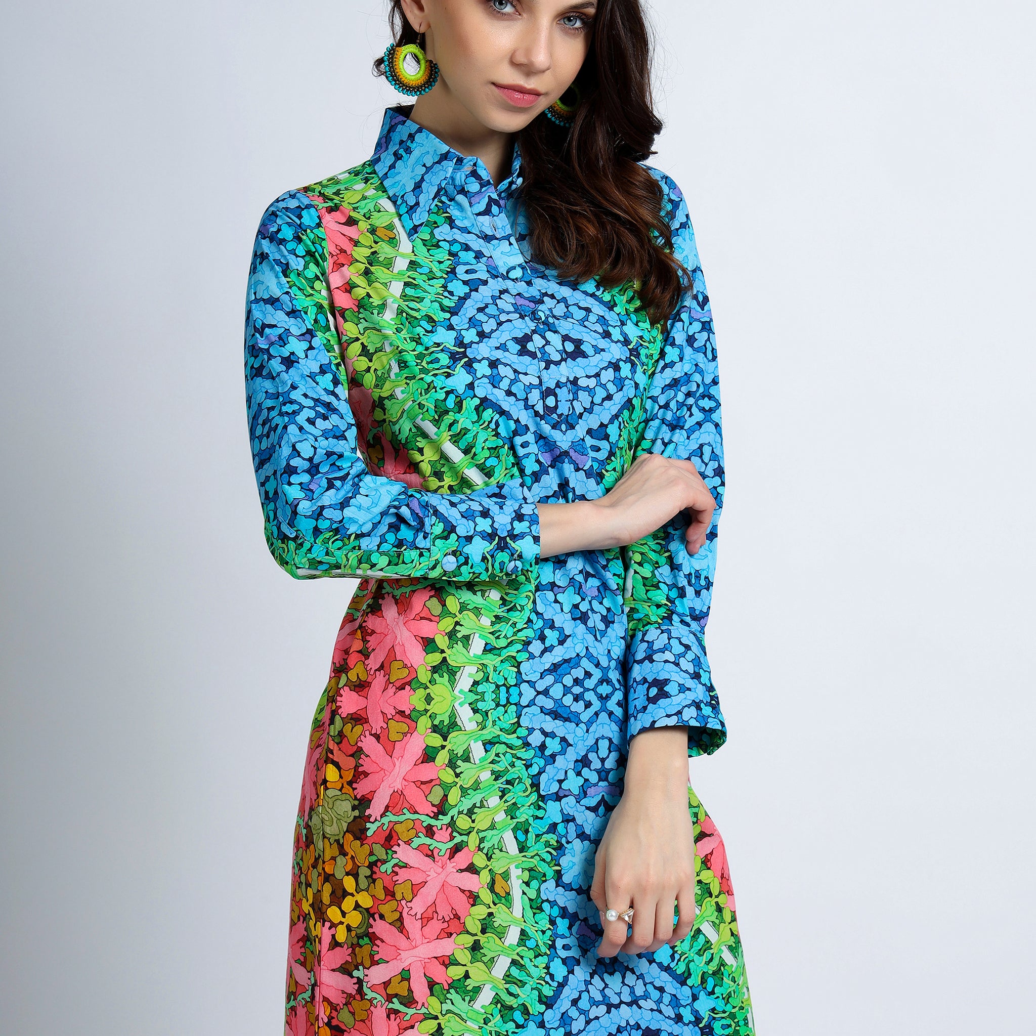 Vital Bloom Collared Dress