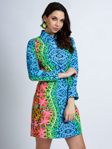 Vital Bloom Collared Dress