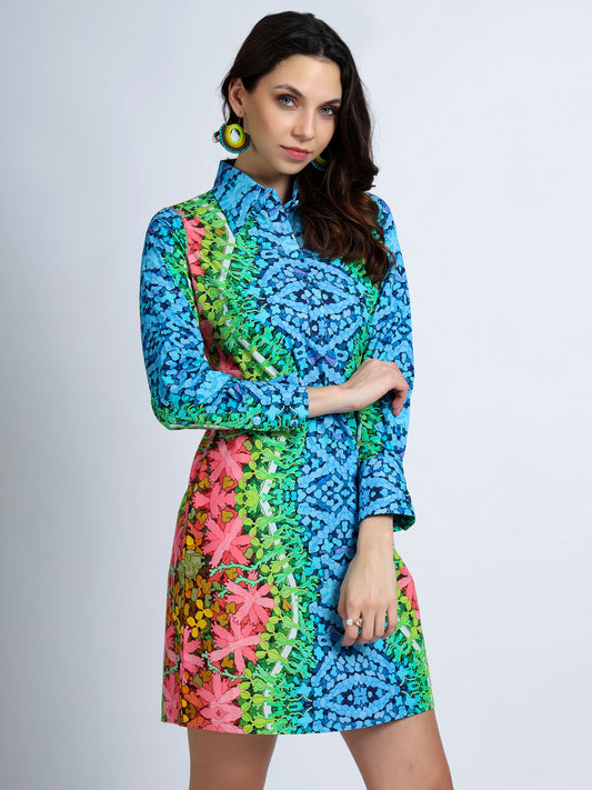 Vital Bloom Collared Dress