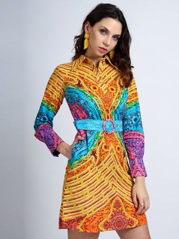 Layers of Light Dress with Belt