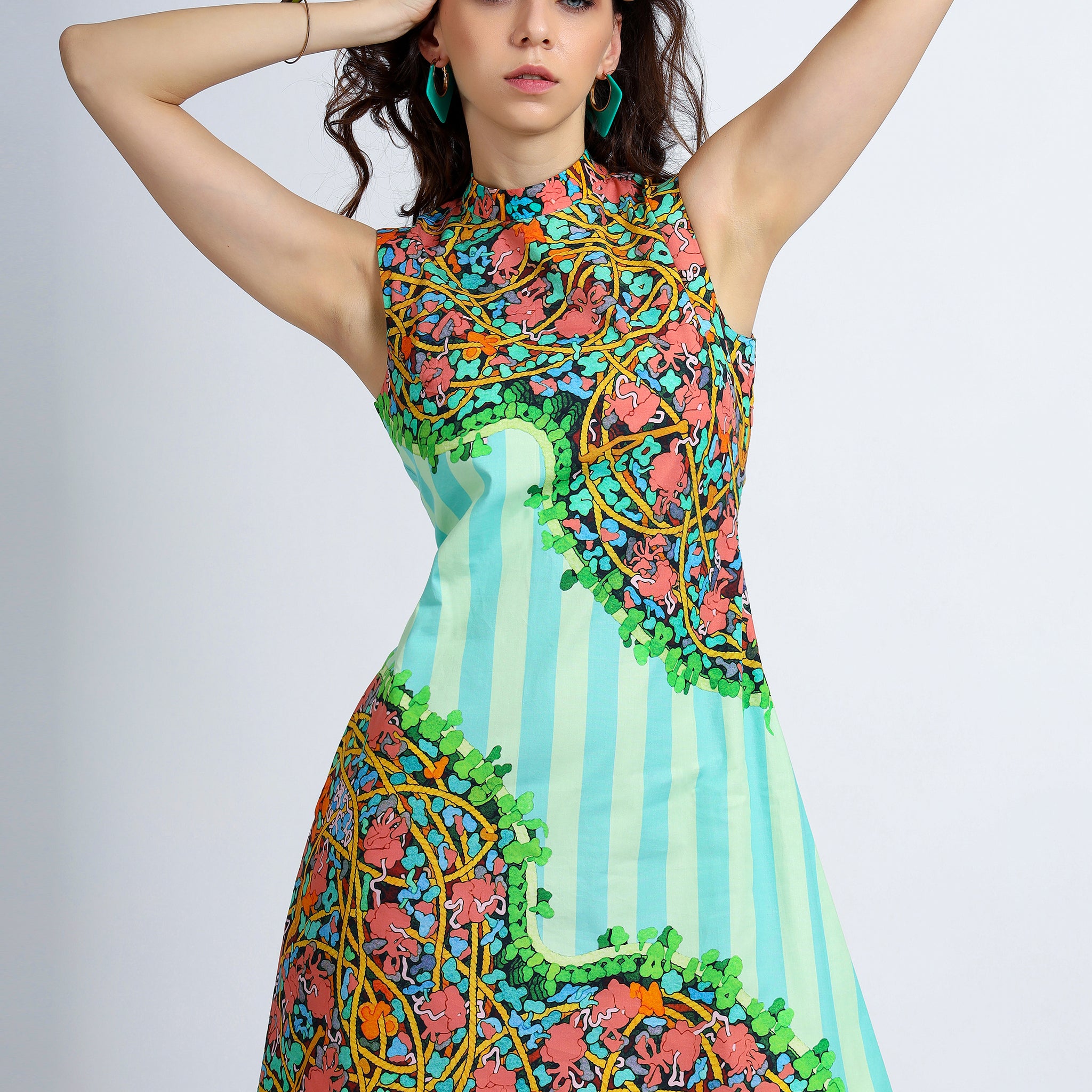 Eternal Origin Stripe A Line Dress