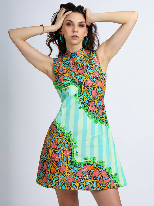 Eternal Origin Stripe A Line Dress