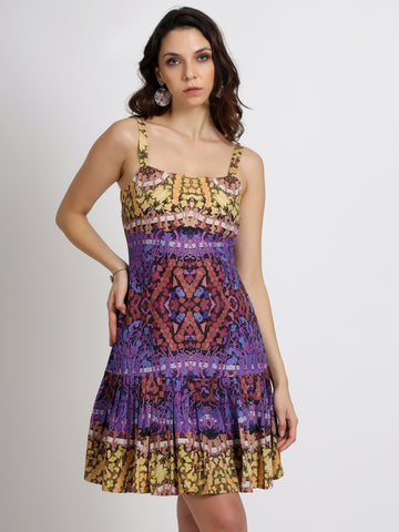 Mystic Bond Pleated Strap Dress