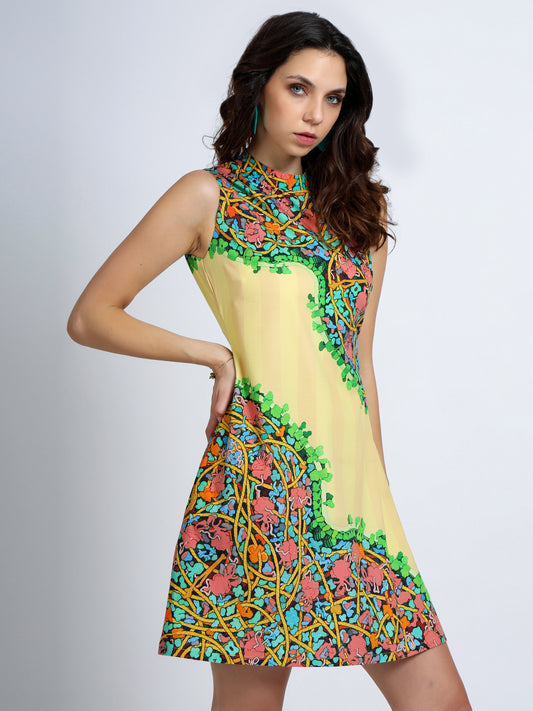 Nature’s Rhythm Stripe A Line Dress