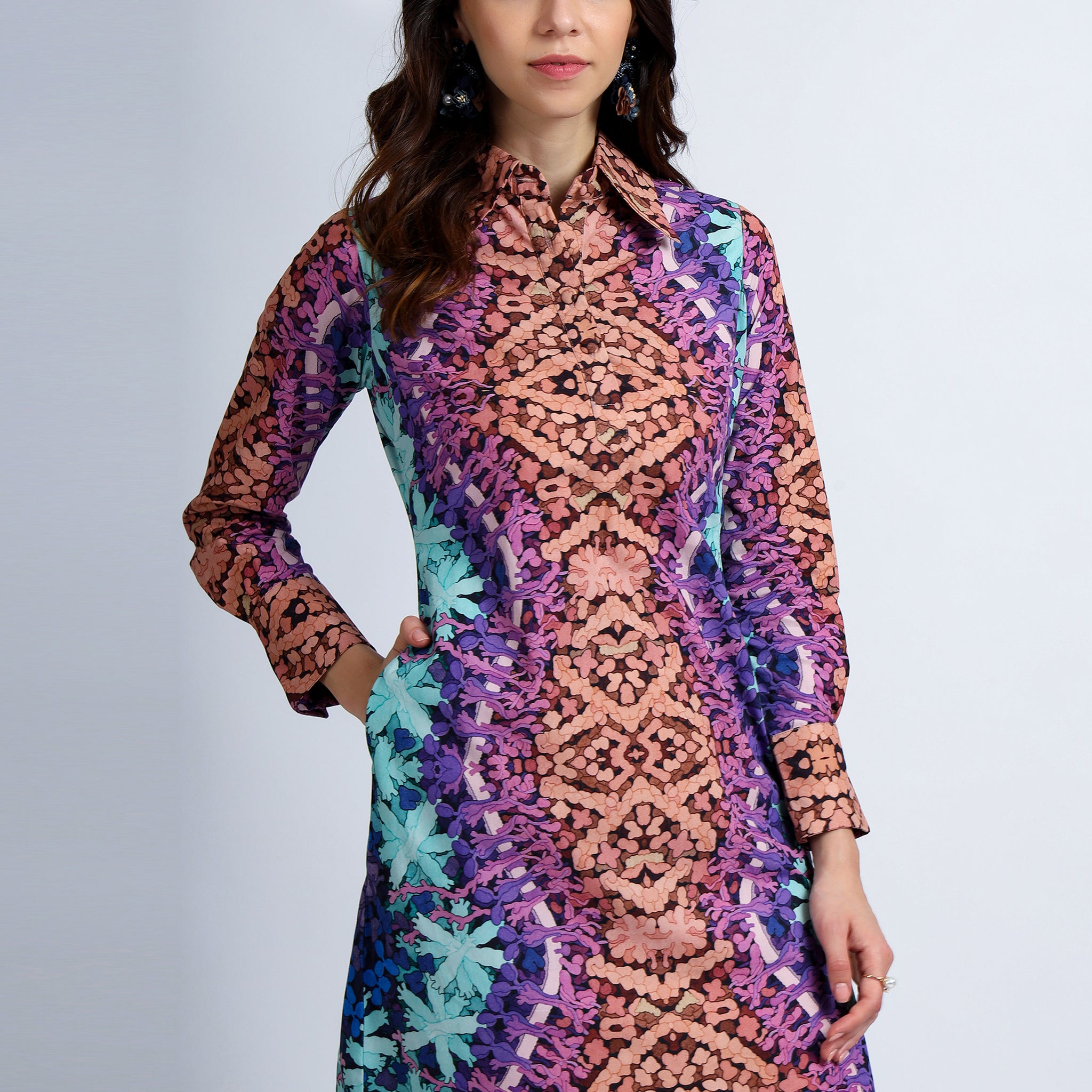 Vital Bloom Collared Dress