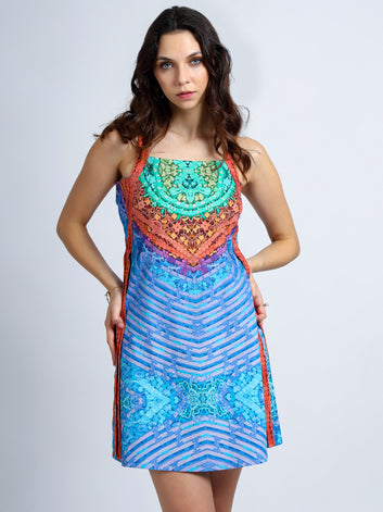 Veil Open Strap Dress