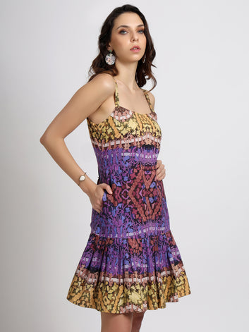 Mystic Bond Pleated Strap Dress