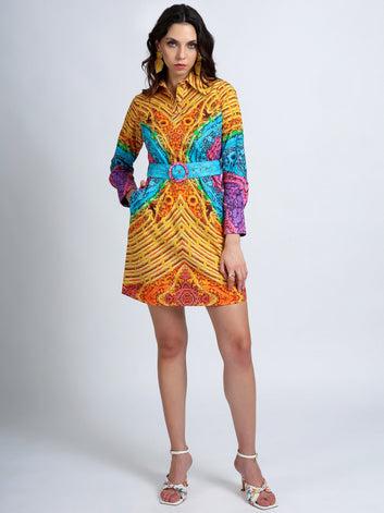 Layers of Light Dress with Belt