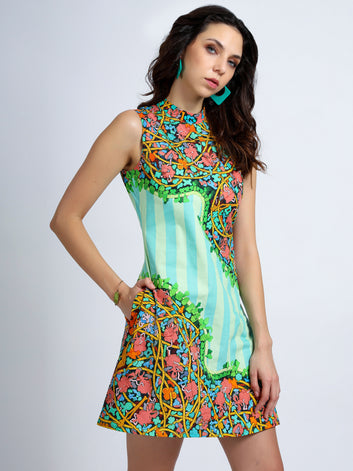 Eternal Origin Stripe A Line Dress